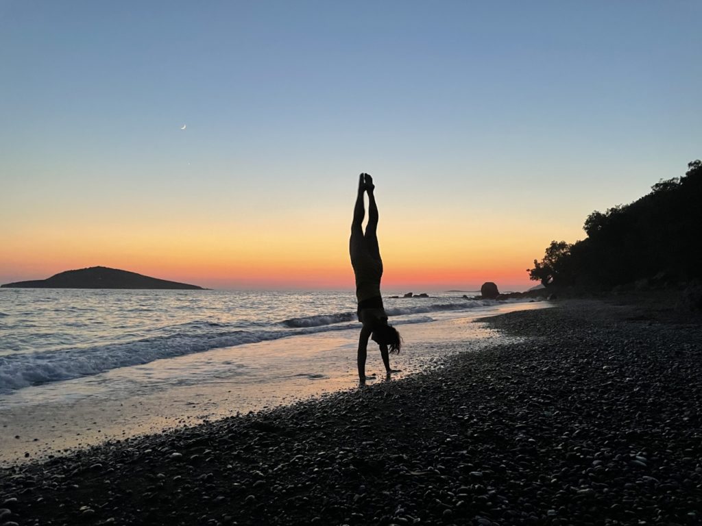 Beautiful sunset at Platy Gialos on Kalymnos