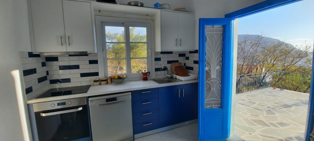 Beautiful kitchen in our villa on Kalymnos