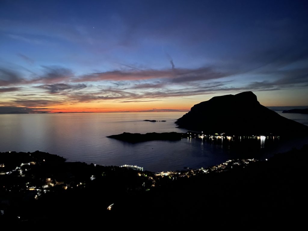 View on Telendos from Kalymnos at night