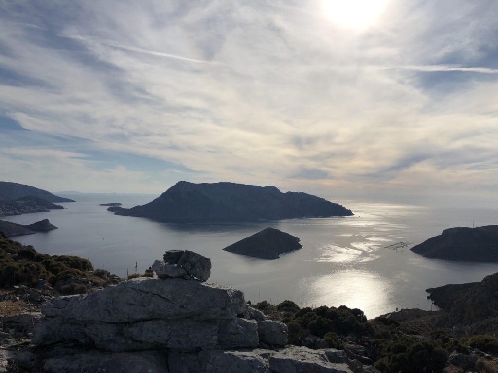 View on Telendos from Kalymnos during the day