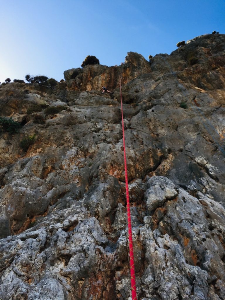 Rope first person shot on Kalymnos
